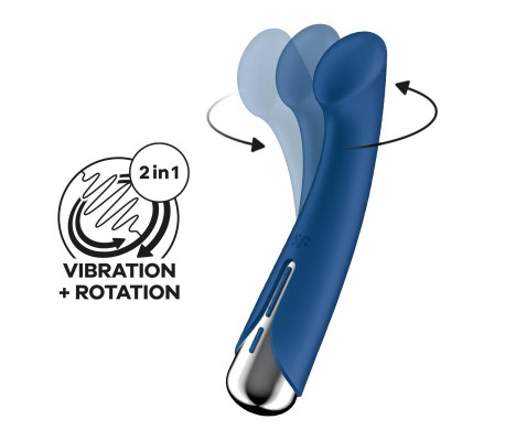 Spinning G-Spot 1 Vibrador y Rotador Azul