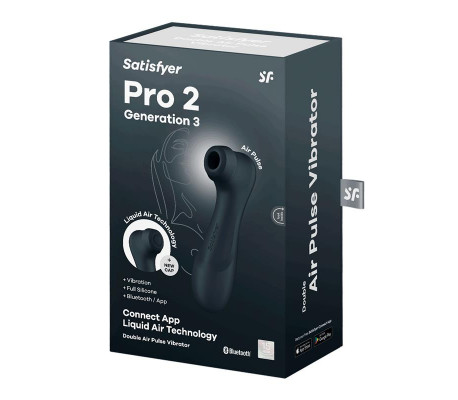 Pro 2 Gen 3 Liquid Air Technology Succión y Vibración App Connect Negro