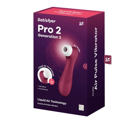 Pro 2 Gen 3 Liquid Air Technology Succión y Vibración Wine Red - Rojo Vino