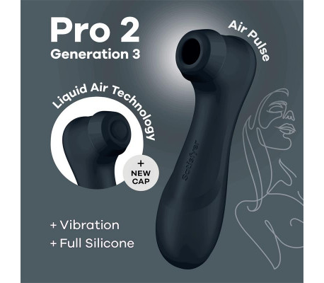 Pro 2 Gener 3 Liquid Air Technology Succión y Vibración Negro