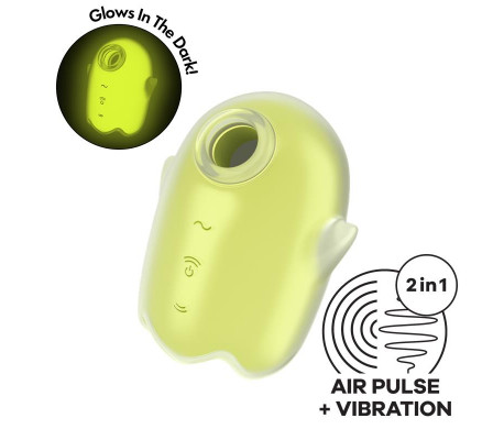 Glowing Ghost Succionador Brilla en la Oscuridad Amarillo