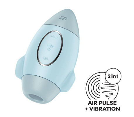 Mission Control Succionador y Vibrador Azul
