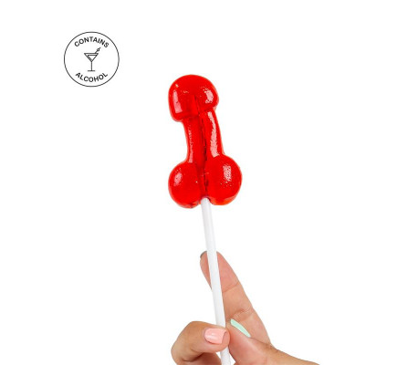 Piruleta de Pene Sabor Daiquiri de Fresa con Alcohol