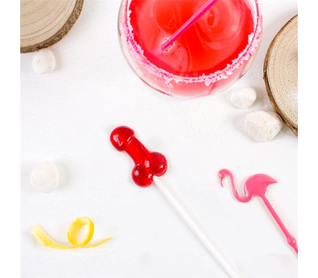 Piruleta de Pene Sabor Daiquiri de Fresa con Alcohol