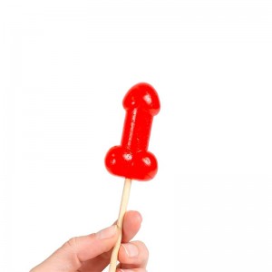 Piruleta Pene Cereza con Efecto Calor Picante