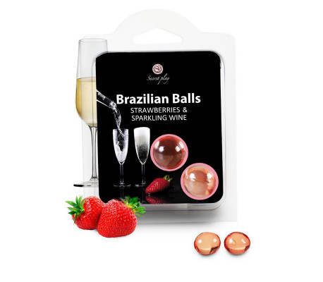 Secret Play Set 2 Brazilian Balls Aroma Fresas Cava