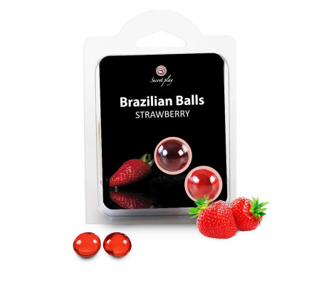 Secret Play Set 2 Brazilian Balls Aroma Fresa