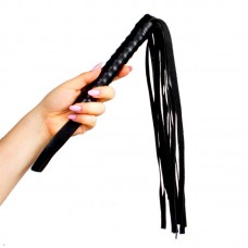 Látigo de Cuero 45 cm Negro