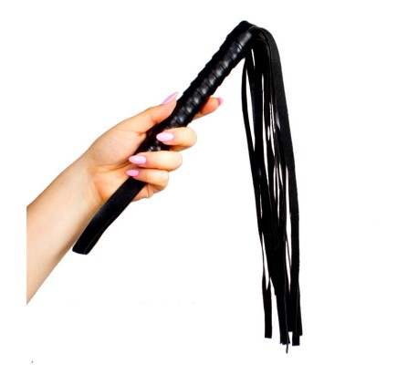 Látigo de Cuero 45 cm Negro
