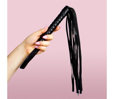 Látigo de Cuero 45 cm Negro