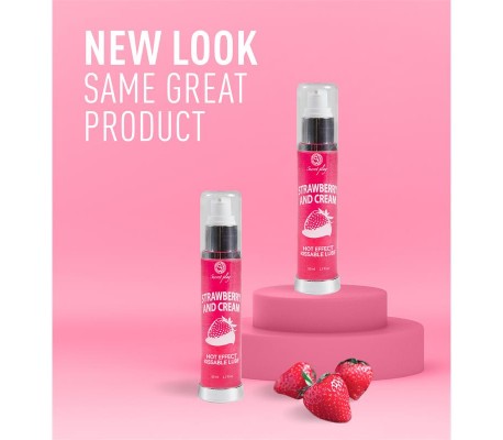 Lubricante Efecto Calor Fresas con Nata 50 ml