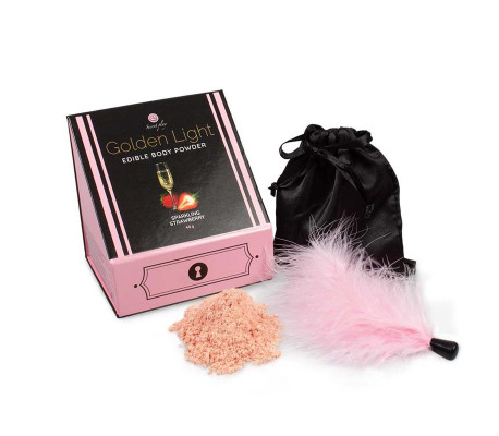 Kit Polvos 100% Comestibles y Plumero Fresas con Cava