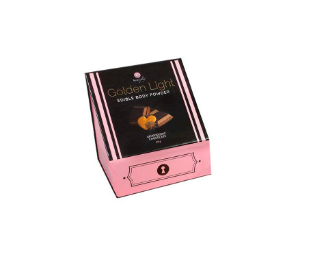 Kit Polvos 100% Comestibles y Plumero Sabor Chocolate, Canela y Jengibre