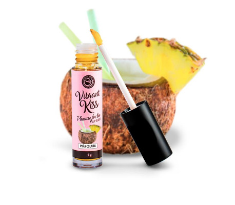 Lip Gloss Vibrant Kiss Sabor Piña Colada