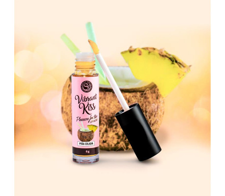 Lip Gloss Vibrant Kiss Sabor Piña Colada
