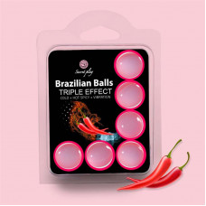 Set 6 Brazilian Balls Triple Efecto (Calor, Frio y Vibración)