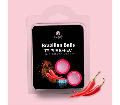 Set 2 Brazilian Balls Triple Efecto (Calor, Frio y Vibración)