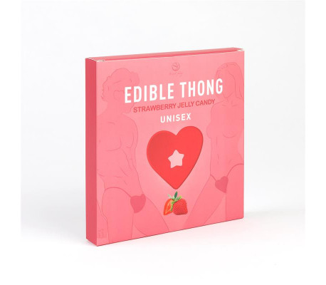 Tanga Comestible Unisex Fresa