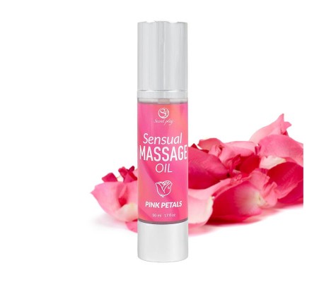 Aceite de Masaje Sensual Pétalos Rosa 50 ml.