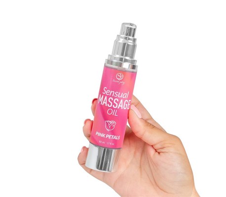 Aceite de Masaje Sensual Pétalos Rosa 50 ml.