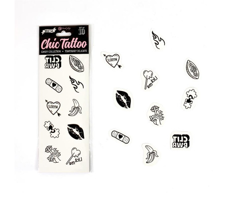 Set de 10 Tattoos Temporales Candy Collection
