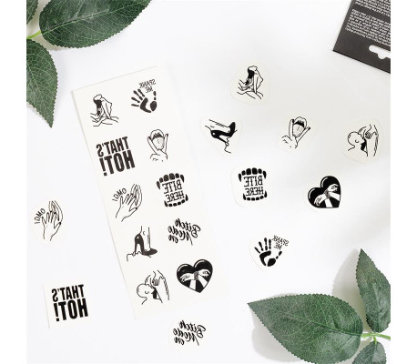Set de 10 Tattoos Temporales Kinky Collection