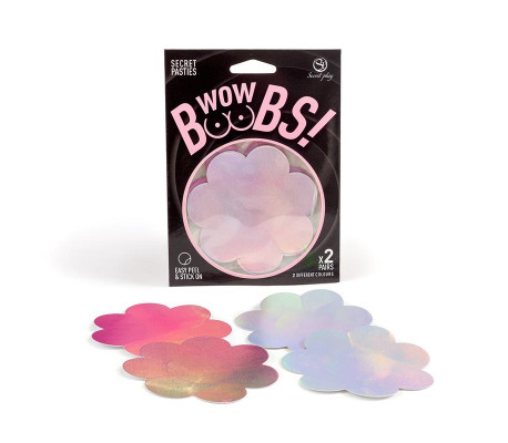 Wow Boobs! Cubre Pezones Flores Holográficos