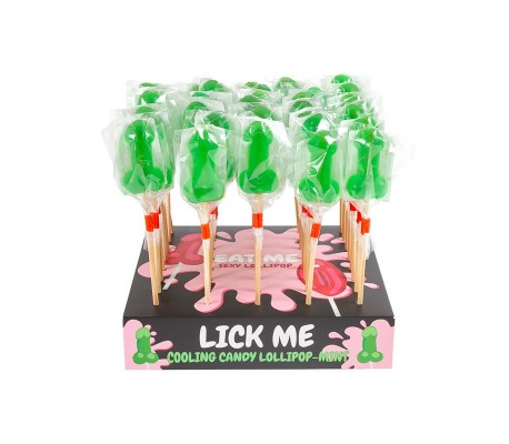 Display Piruletas Pene Menta Efecto Frío 40 Pcs.