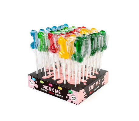 Expositor Piruletas Pene Sabores con Alcohol 40 uds