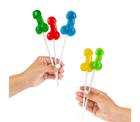 Expositor Piruletas Pene Sabores con Alcohol 40 uds