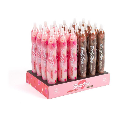Body Pen Display 24 uds 12 Fresa/12 Chocolate