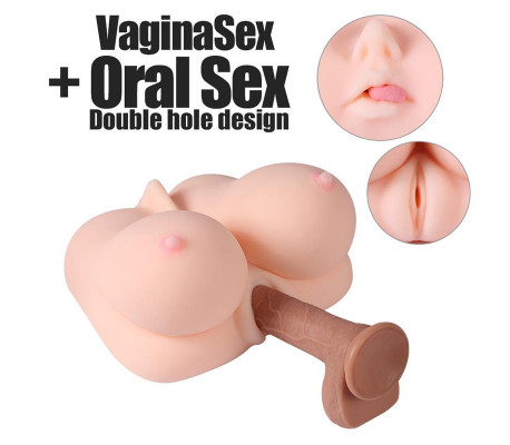 Jalome Masturbador 3 en 1 Vagina, Boca y Pecho