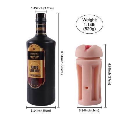 Masturbador Masculino Vagina Botella de Licor