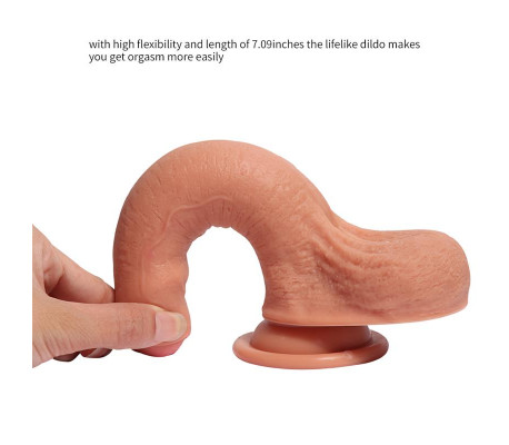 Dildo Silicona Doble Densidad Azazel 18 cm