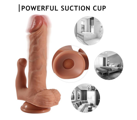 Brody Dildo con 20 Modos de Vibración y Estimulador de Clítoris