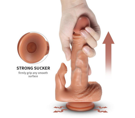 Julian Dildo con 20 Modos de Vibración y Estimlador de Clítoris