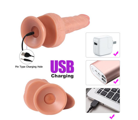 Haydon Dildo con 20 Modos de Vibración y Estimulador de Clítoris