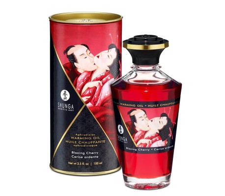 Shunga Aceite de Masaje Efecto Calor Cereza Ardiente