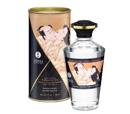 Shunga Aceite de Masaje Efecto Calor Aroma a Vainilla