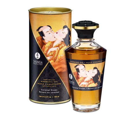 Shunga Aceite de Masaje Efecto Calor Aroma a Caramelo