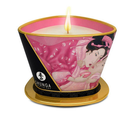 Shunga Vela de Masaje Rosa