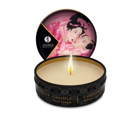 Shunga Mini Vela de Masaje Afrodisíaca Rosa