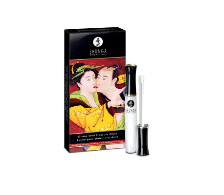 Shunga Gloss para Placer Oral Vino de Fresa