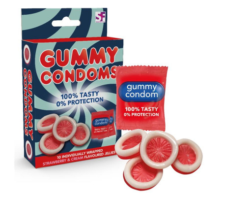 Condones de Gominola Fresa y Crema