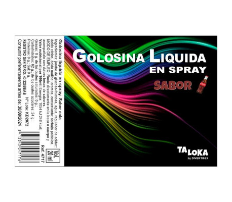 Golosina Líquida en Spray Sabor Cola 20 ml
