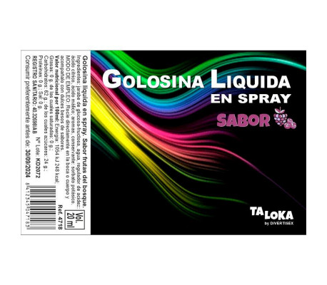 Golosina Líquida en Spray Sabor Frutas del Bosque 20 ml