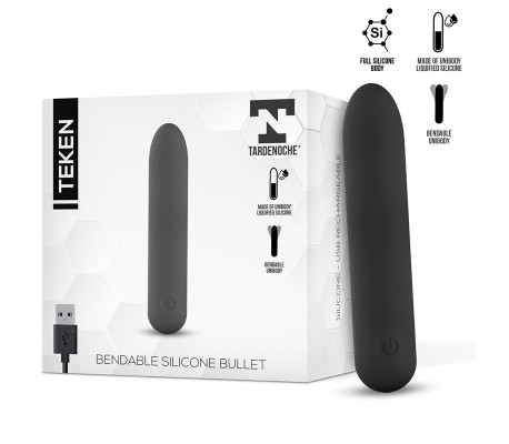 Teken Bala Vibradora Flexible Silicona Líquida Unibody USB Magnético