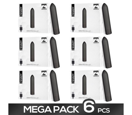 Pack de 6 Shady Bala Vibradora Recargable USB Impermeable