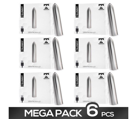 Pack de 6 Sunny Bala Vibradora Recargable por USB