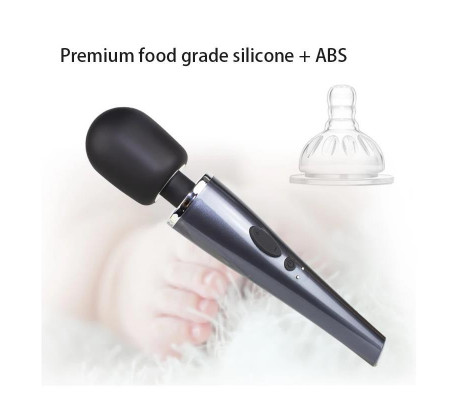 Wand Massager Relyme USB Silicone Black